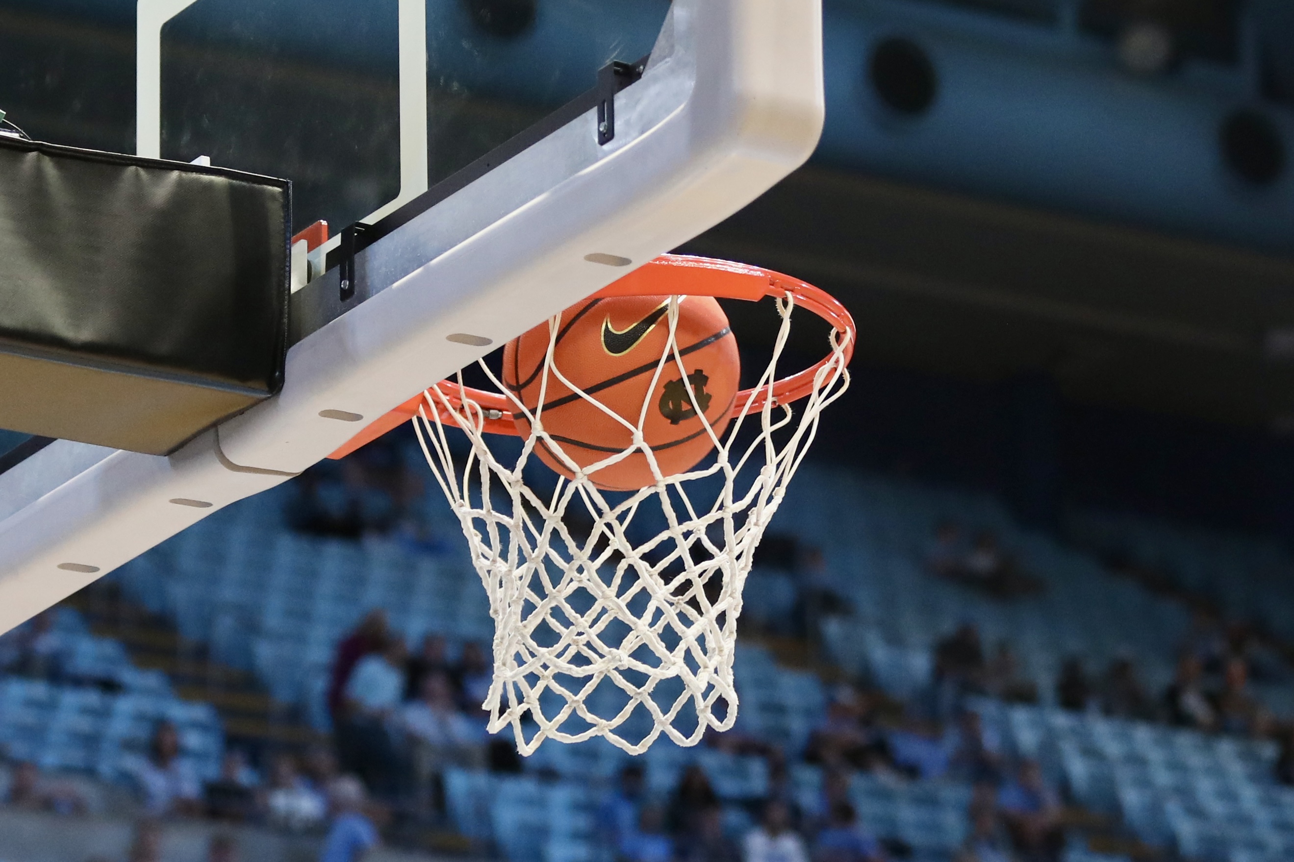 unc basketball in hoop