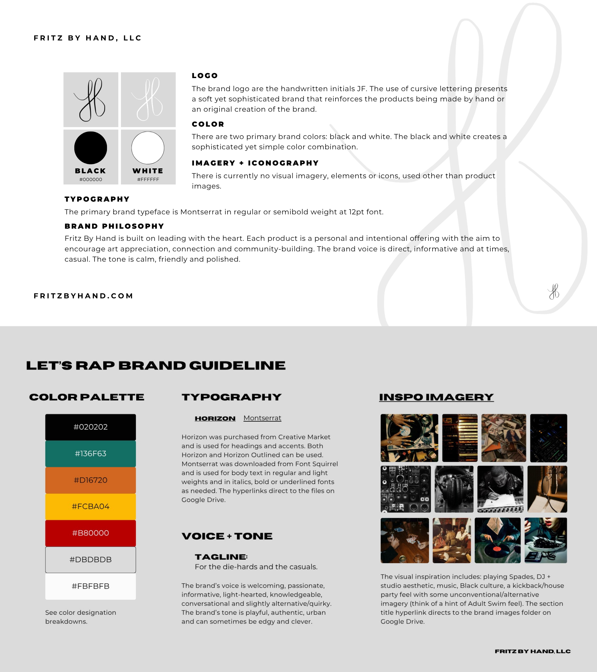 Guildeline Examples FBH Brand Guideline Examples – fritzbyhand